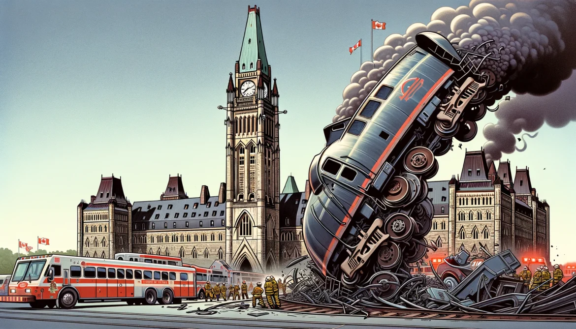 Train accident on Parliament Hill in Ottawa