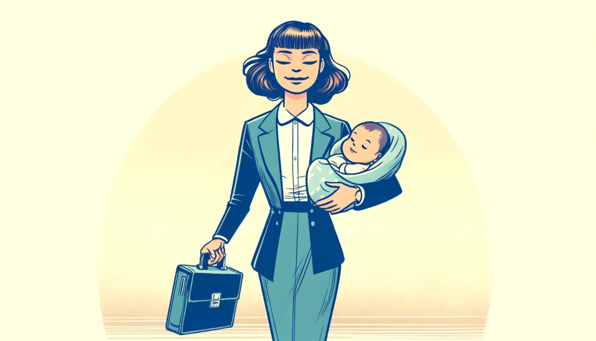 Professional woman with baby