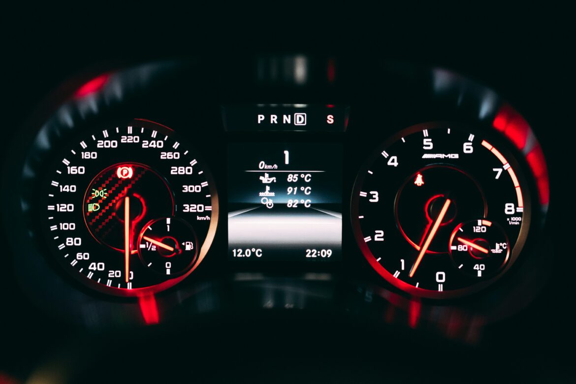Dashboard of a car