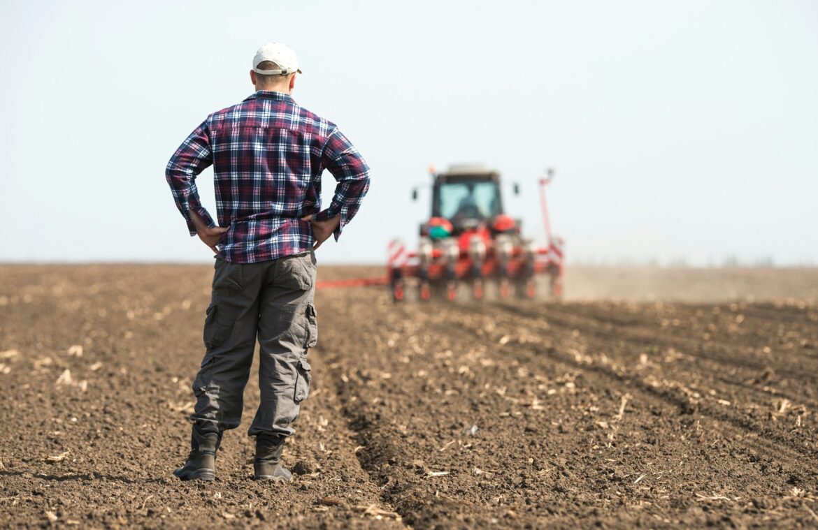 Farmer in field