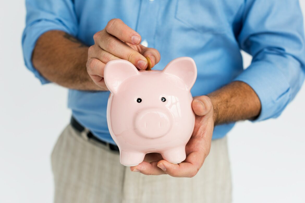 Piggy bank savings pension