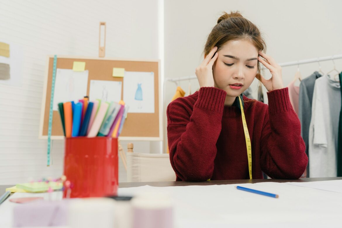 Stressed teacher