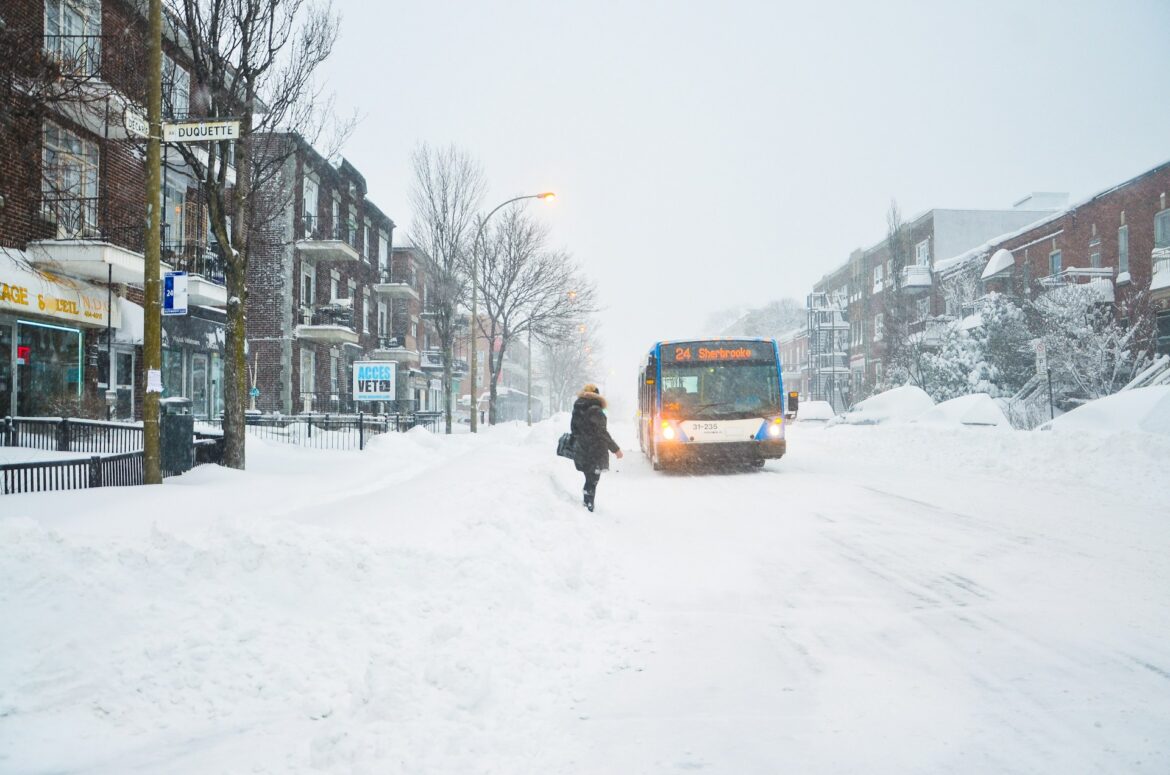 Bus in the snow
