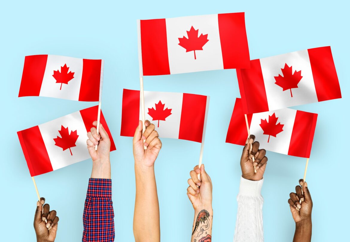 Canadian flags