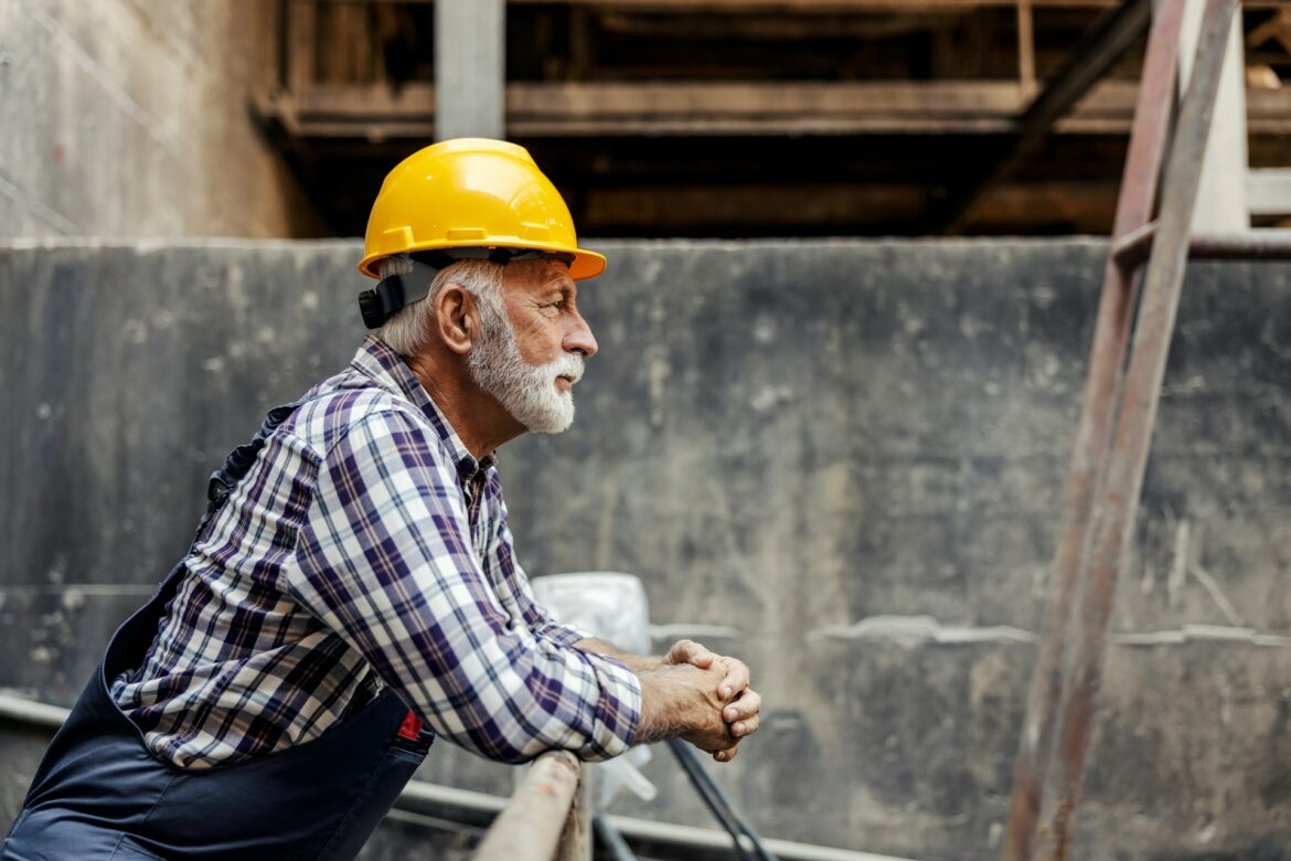 Older construction worker