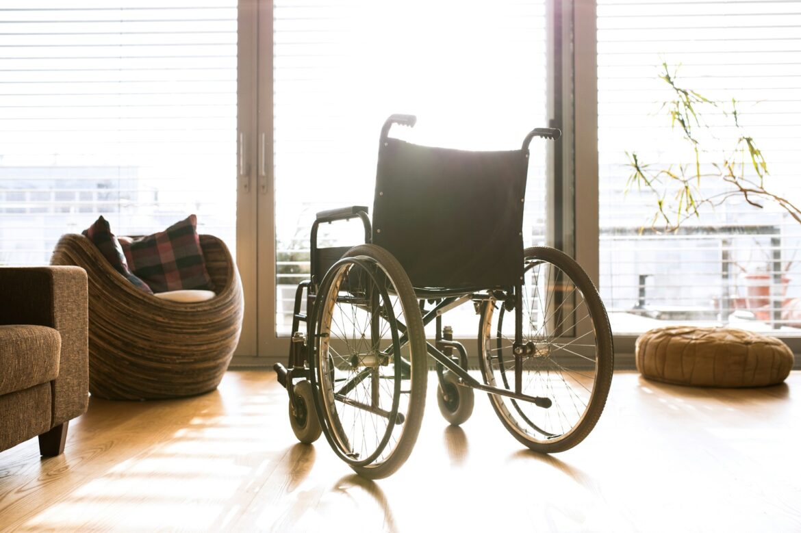 Empty wheelchair