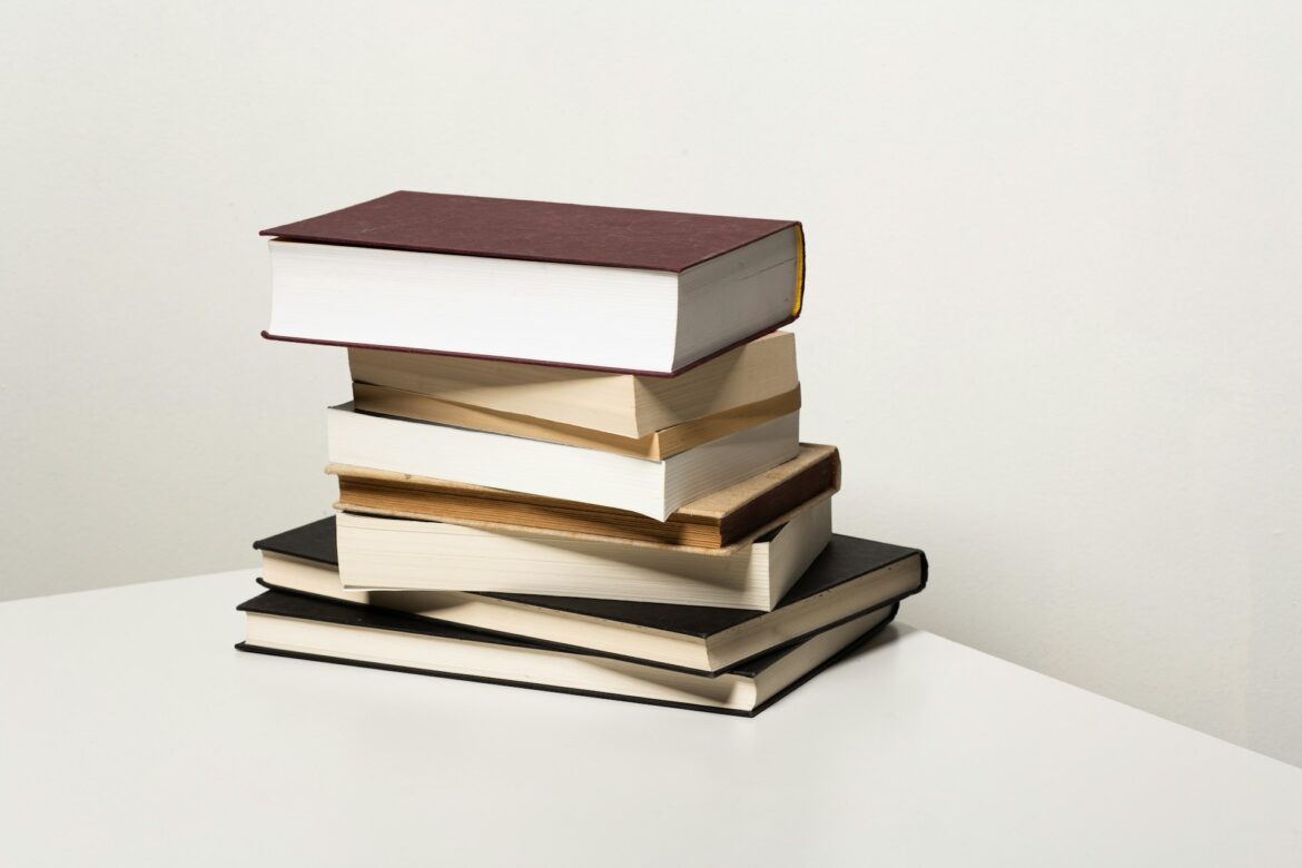 A stack of books.