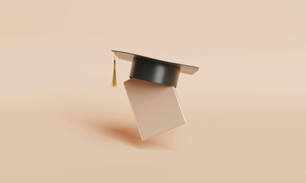 University degree cap book