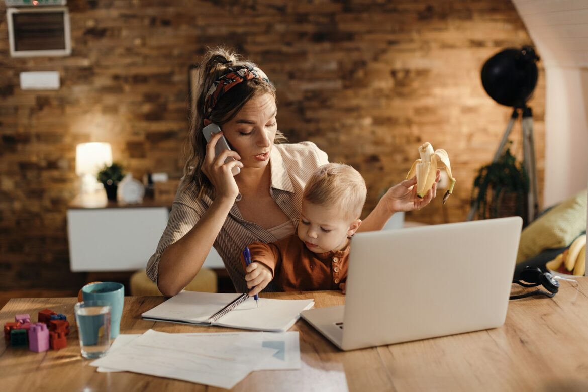 Mom at work