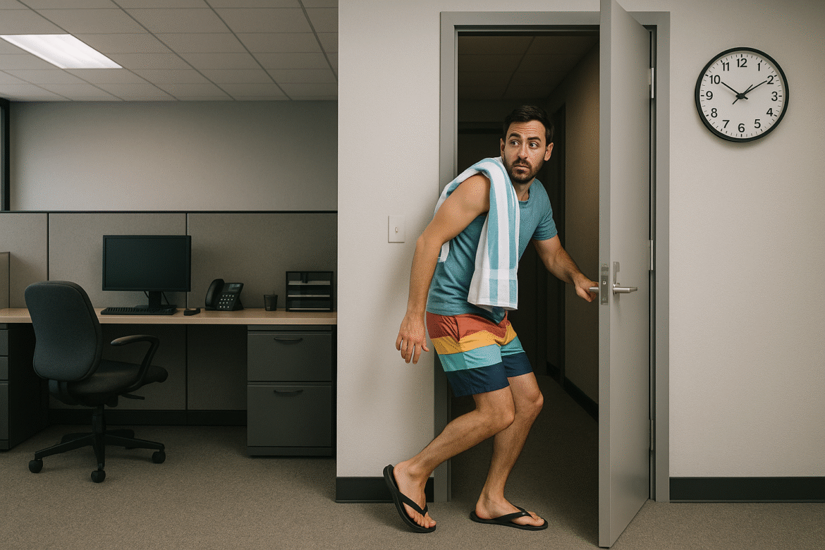 Sneaking out of the office early