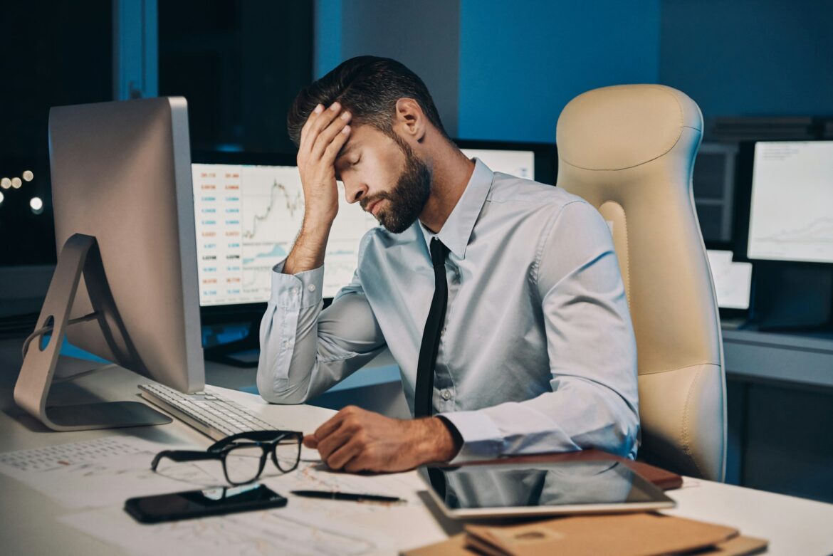 Stressed worker