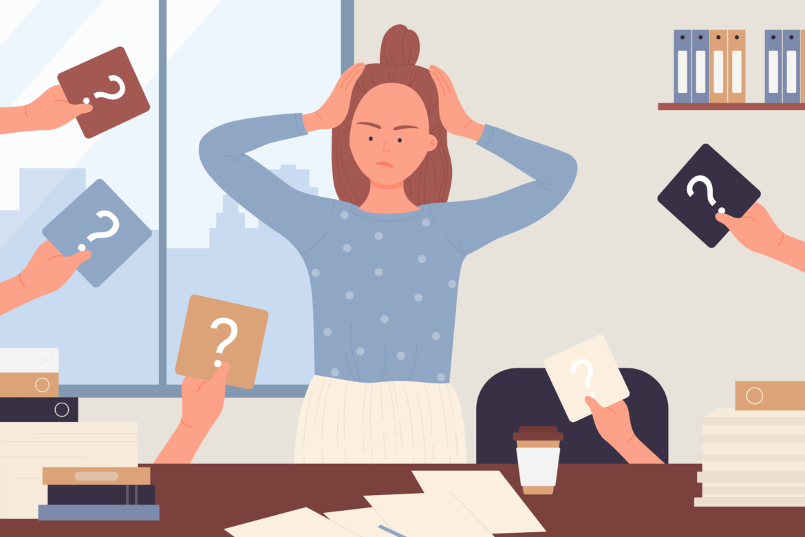 Stressed teacher