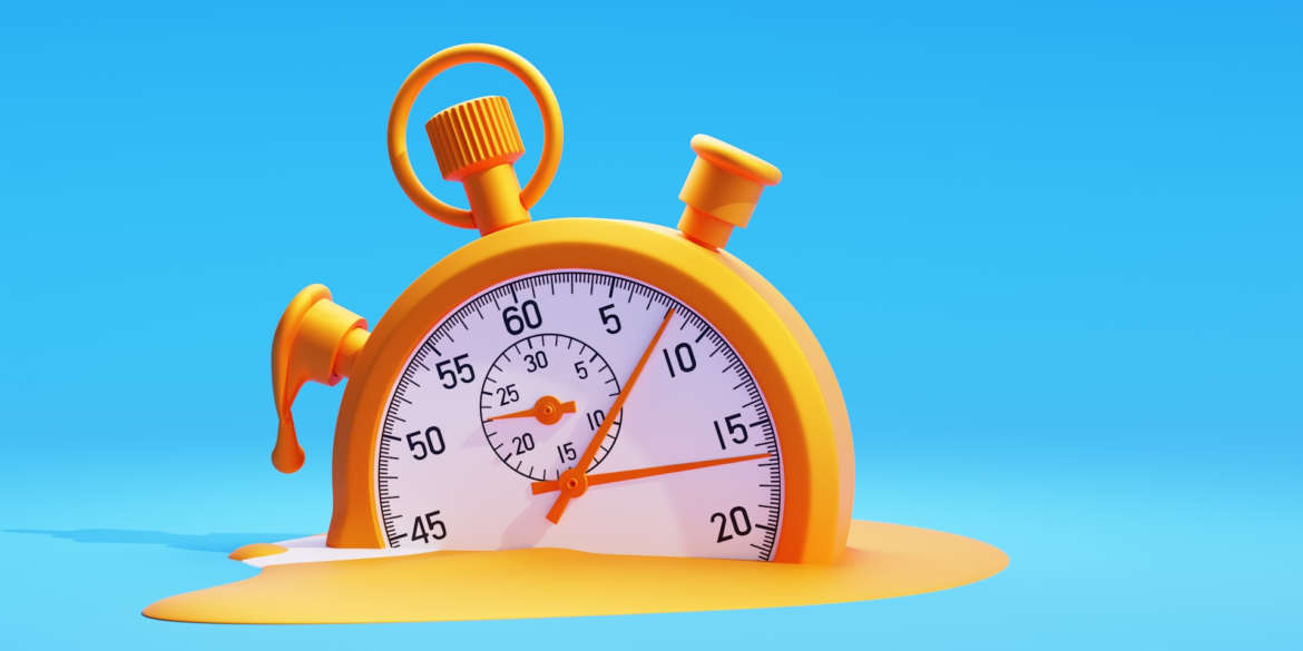 Clock stopwatch melting