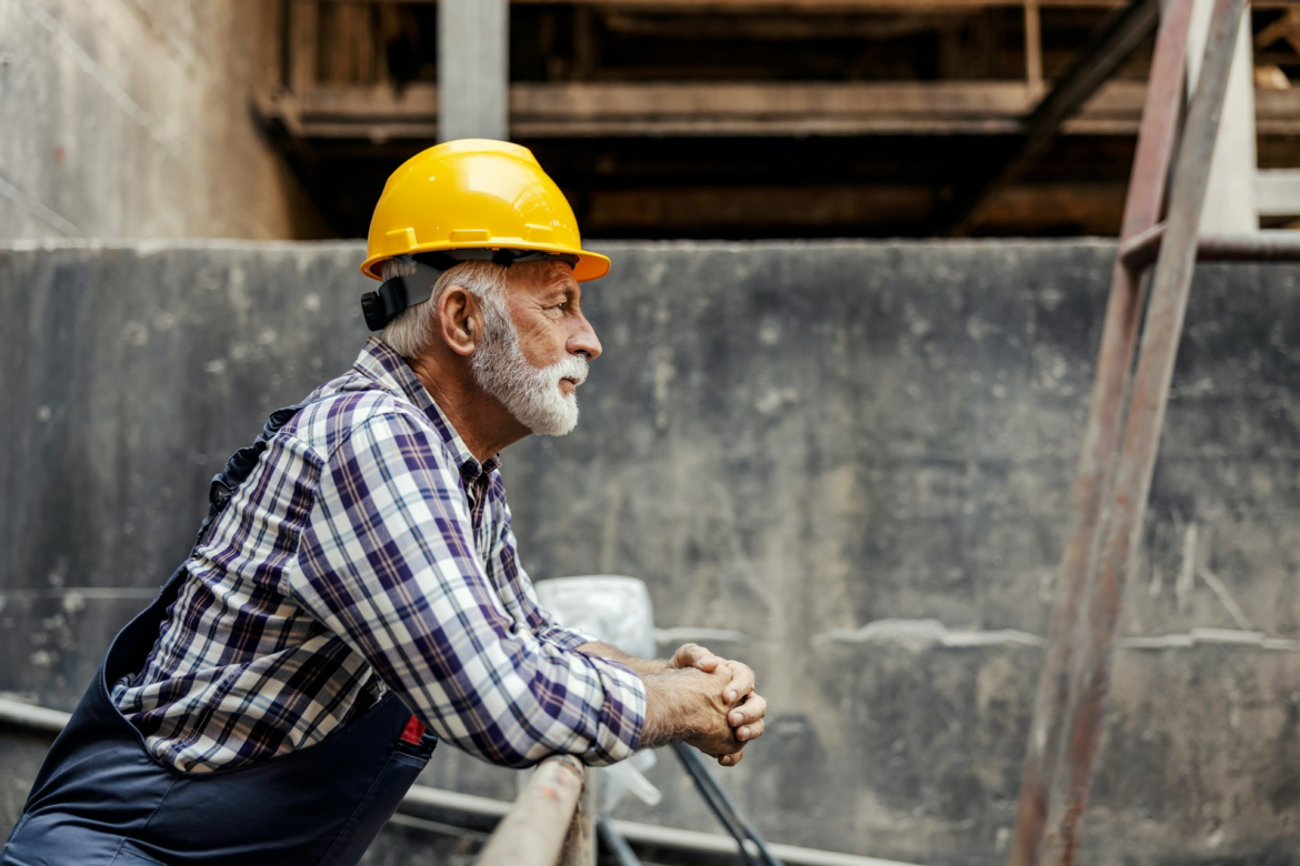 Older construction worker