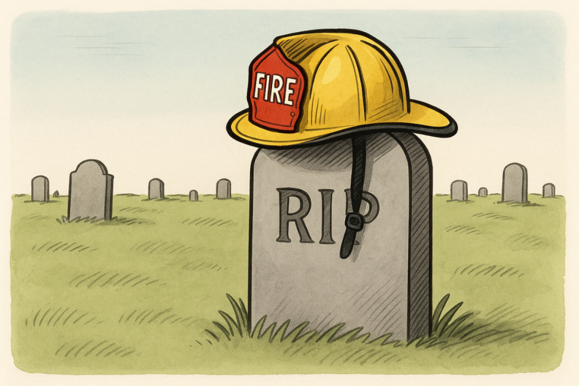 Firefighter PTSD funeral cemetery